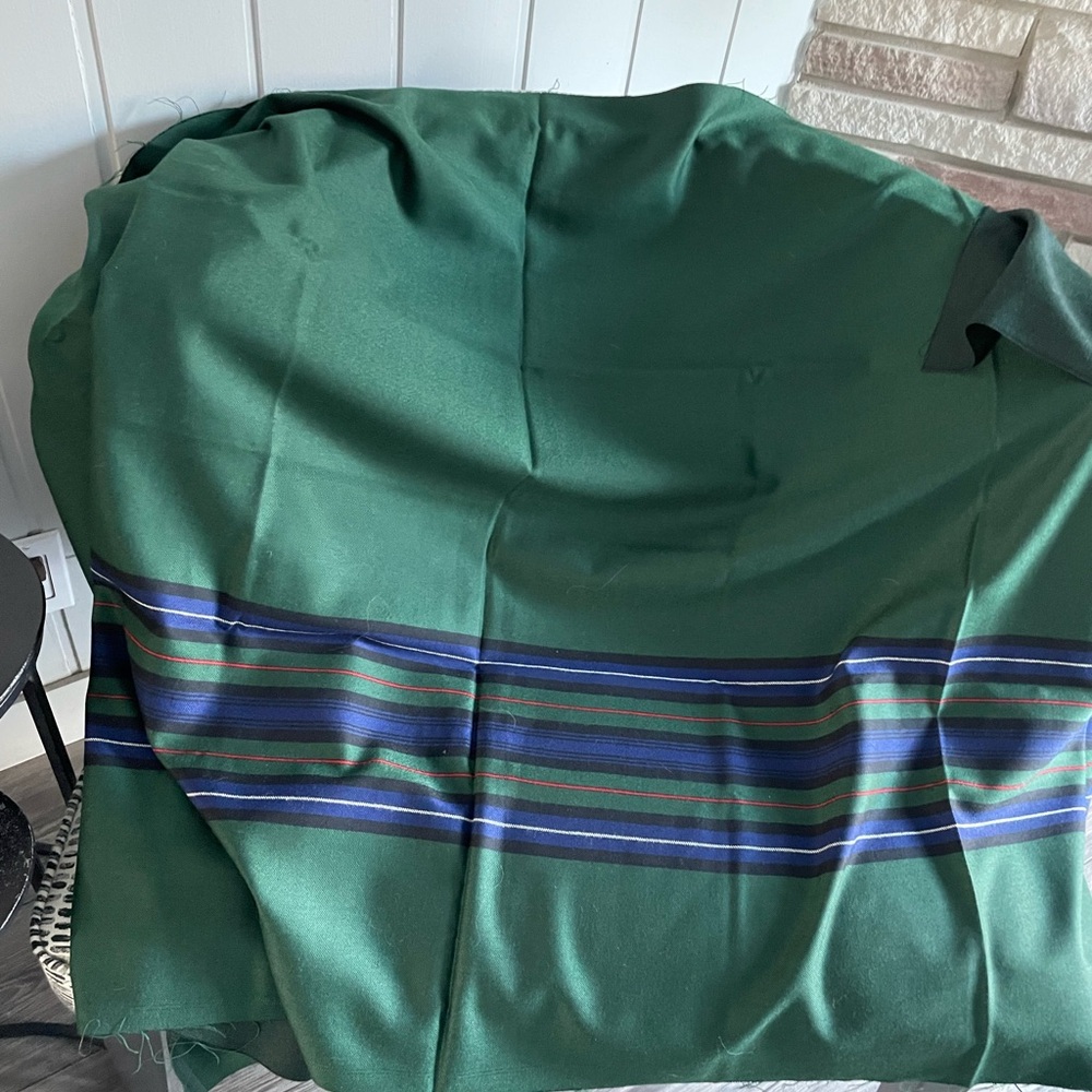 Pure-New Wool Tartan Stripe Fabric